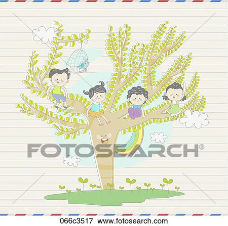 Clip Art - illustration of fantasy and kids. Fotosearch