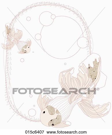 Clip Art - illustration of gold fish. Fotosearch