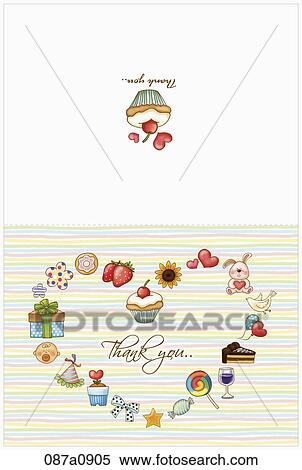 Clipart - illustration of greeting cards. Fotosearch