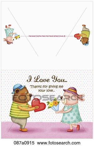 Illustration of greeting cards Clipart | 087a0915 | Fotosearch