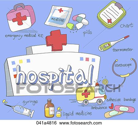 illustration of hospital goods View Large Clip Art Graphic Clip Art - illustration of hospital goods. Fotosearch
