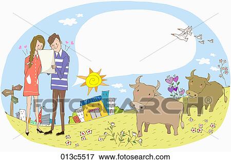 Clip Art - illustration of indicating the country of agricultural products. Fotosearch