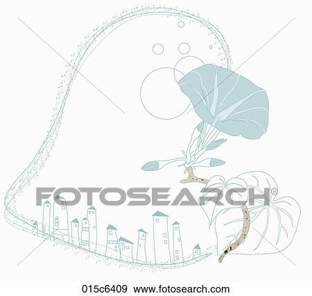 illustration of morning glory View Large Clip Art Graphic Clip Art - illustration of morning glory. Fotosearch
