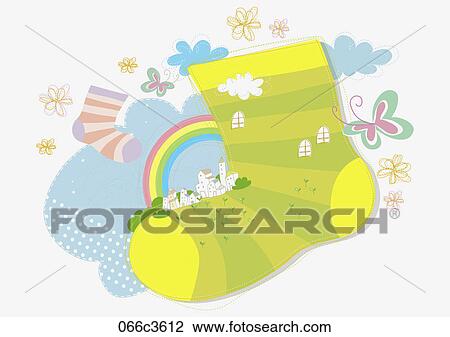 Clipart - illustration of natural background. Fotosearch