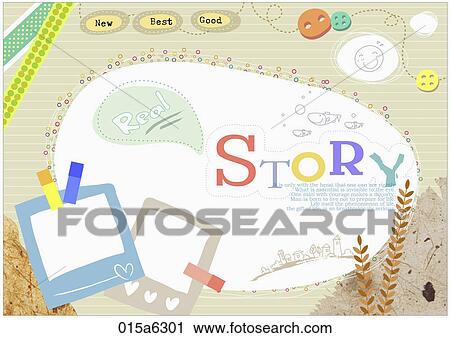 Clipart - illustration of new story board. Fotosearch