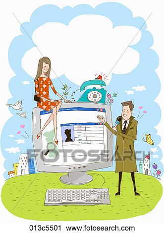Clipart - illustration of news in web contents. Fotosearch