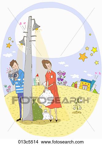 Clipart - illustration of prohibition of dump the waste. Fotosearch
