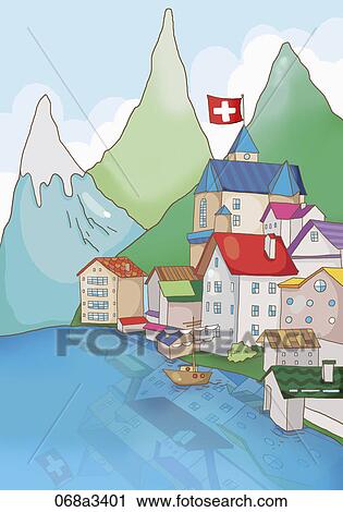 Clipart - illustration of sightseeing. Fotosearch