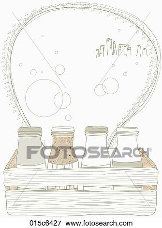 illustration of spice bottles View Large Clip Art Graphic Clip Art - illustration of spice bottles. Fotosearch