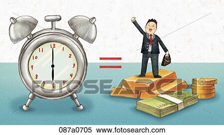 Clipart - illustration of the imporance about time. Fotosearch