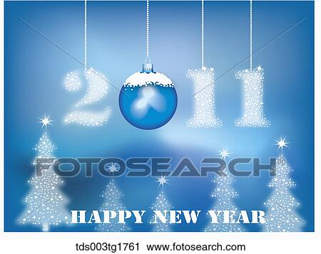 2011 happy new year View Large Illustration Clip Art - 2011 happy new year. Fotosearch