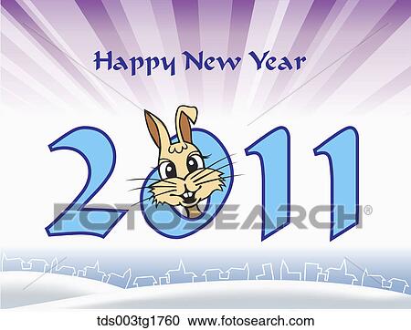 2011 happy new year View Large Illustration Clipart - 2011 happy new year. Fotosearch
