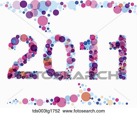 Drawing - 2011 happy new year. Fotosearch