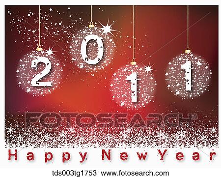 Drawing - 2011 happy new year. Fotosearch