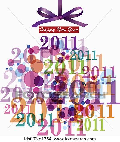 2011 happy new year View Large Illustration Stock Illustration - 2011 happy new year. Fotosearch