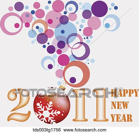 2011 happy new year View Large Illustration Stock Illustration - 2011 happy new year. Fotosearch