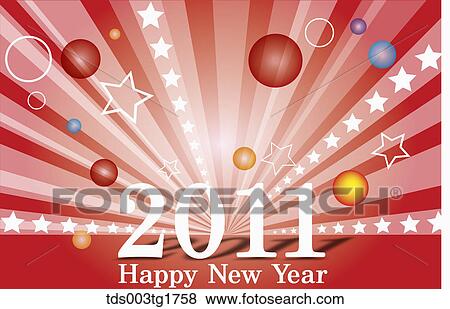 Stock Illustration - 2011 happy new year. Fotosearch