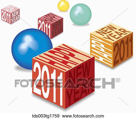 2011 happy new year View Large Illustration Stock Illustration - 2011 happy new year. Fotosearch
