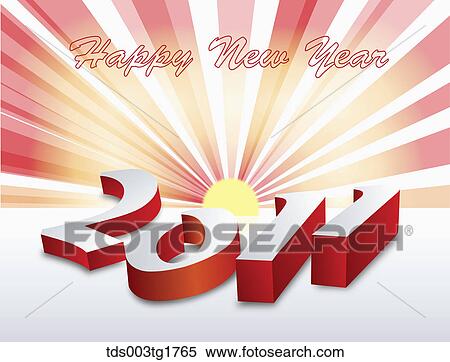 Stock Illustration - 2011 happy new year. Fotosearch