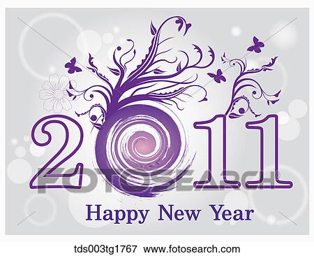 2011 happy new year View Large Illustration Stock Illustration - 2011 happy new year. Fotosearch