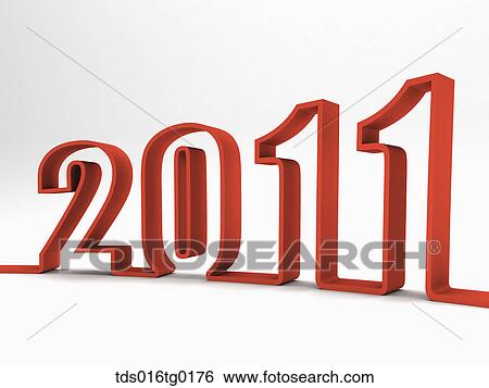 Stock Illustration - 2011 new year. Fotosearch