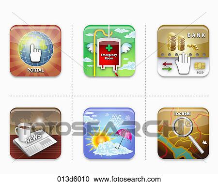 Clipart - application icon. Fotosearch