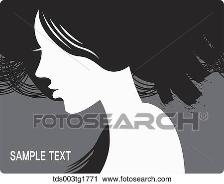 charming hair style in illustration View Large Illustration Clip Art - charming hair style in illustration. Fotosearch