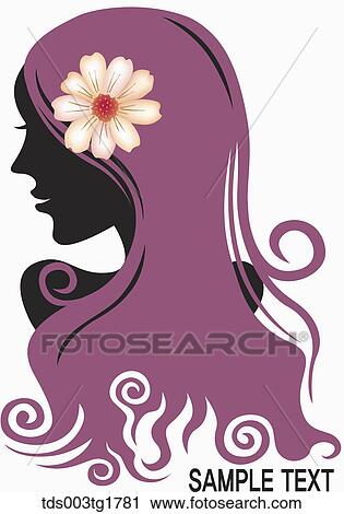 charming hair style in illustration View Large Illustration Clip Art - charming hair style in illustration. Fotosearch