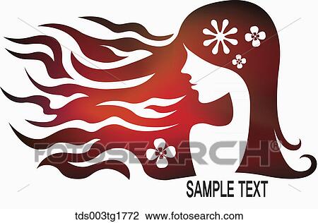 charming hair style in illustration View Large Illustration Drawing - charming hair style in illustration. Fotosearch
