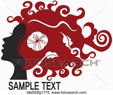 charming hair style in illustration View Large Illustration Stock Illustration - charming hair style in illustration. Fotosearch