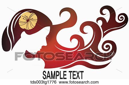 charming hair style in illustration View Large Illustration Stock Illustration - charming hair style in illustration. Fotosearch