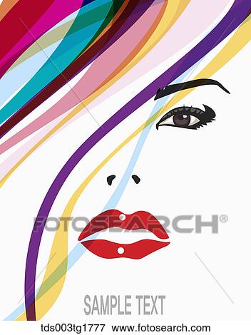 charming hair style in illustration View Large Illustration Stock Illustration - charming hair style in illustration. Fotosearch