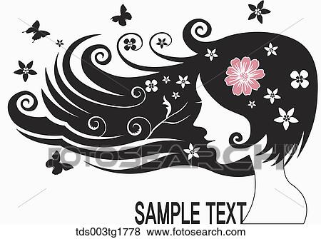 charming hair style in illustration View Large Illustration Stock Illustration - charming hair style in illustration. Fotosearch