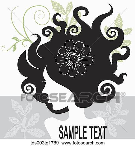 charming hair style in illustration View Large Illustration Stock Illustration - charming hair style in illustration. Fotosearch