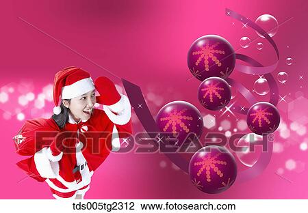 Drawing - Christmas decoration. Fotosearch