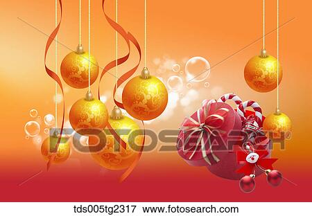 Christmas decoration View Large Illustration Stock Illustration - Christmas decoration. Fotosearch