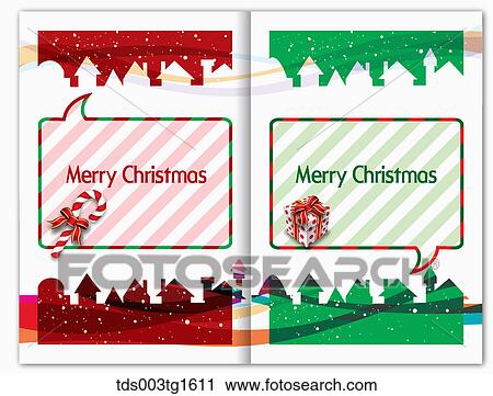 Clip Art - Christmas greeting background. Fotosearch