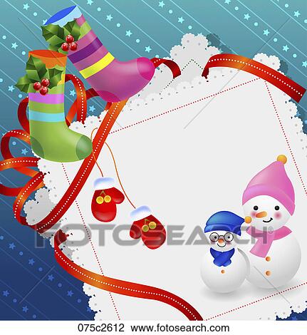 Drawing - Christmas mood background. Fotosearch
