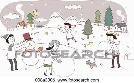 Christmas mood in illustration View Large Illustration Stock Illustration - Christmas mood in illustration. Fotosearch