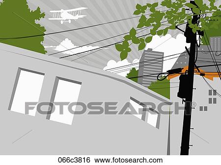 Stock Illustration - city scape. Fotosearch