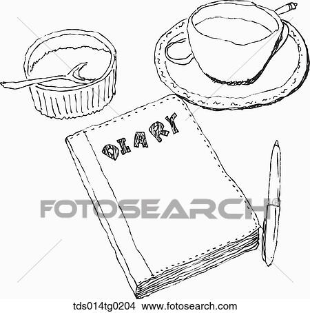 diary and coffee View Large Illustration Stock Illustration - diary and coffee. Fotosearch