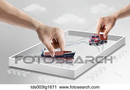 global business View Large Illustration Clip Art - global business. Fotosearch