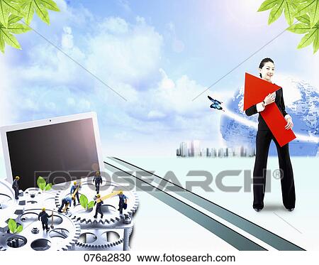 Clipart - global business. Fotosearch