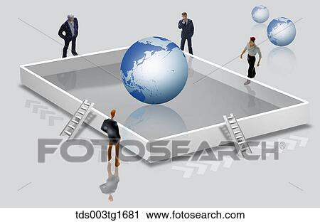 global business grows View Large Illustration Clip Art - global business grows. Fotosearch