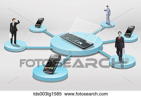 global business in mobile communication View Large Illustration Stock Illustration - global business in mobile communication. Fotosearch