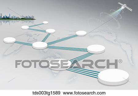 global business network View Large Illustration Stock Illustration - global business network. Fotosearch