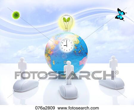 Stock Illustration - global business. Fotosearch