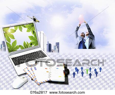 Stock Illustration - global business. Fotosearch