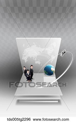 Stock Illustration - global business. Fotosearch