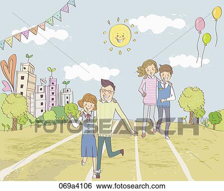Stock Illustration - happy family . Fotosearch